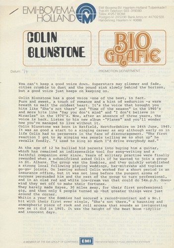 Colin blunstone biografie - blunstone,